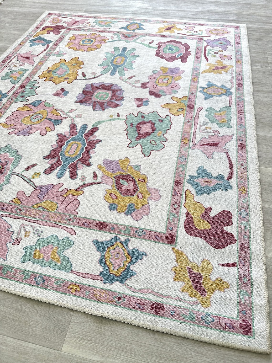 Lulus Pink Oushak Rug