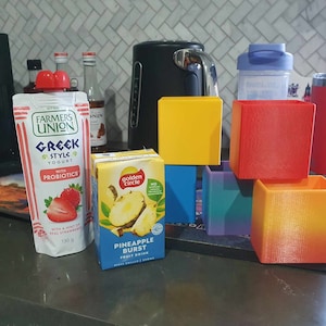 Kids Juice Box Holder | Non-Squeezable for Young Kids | Toddlers | No Mess | Perfect for Parents | Mess Free | Apple Juice | Orange Juice