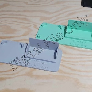 Fichier d'impression numérique 3D : station d'accueil carrée pour lecteur de cartes et porte-cartes de visite - téléchargement immédiat