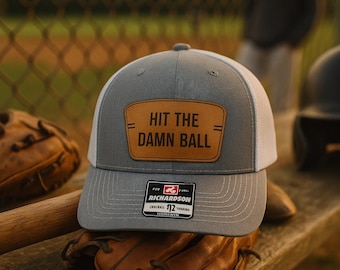 Gorra de camionero con parche de cuero: ¡Regalo para fanáticos del béisbol!