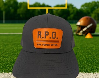 Gorra con parche de cuero Run Power Sometimes: Gorra de fútbol Richardson 112 Snapback