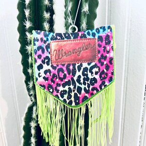 Wrangler animal print pocket car freshie | Western | Back Pocket