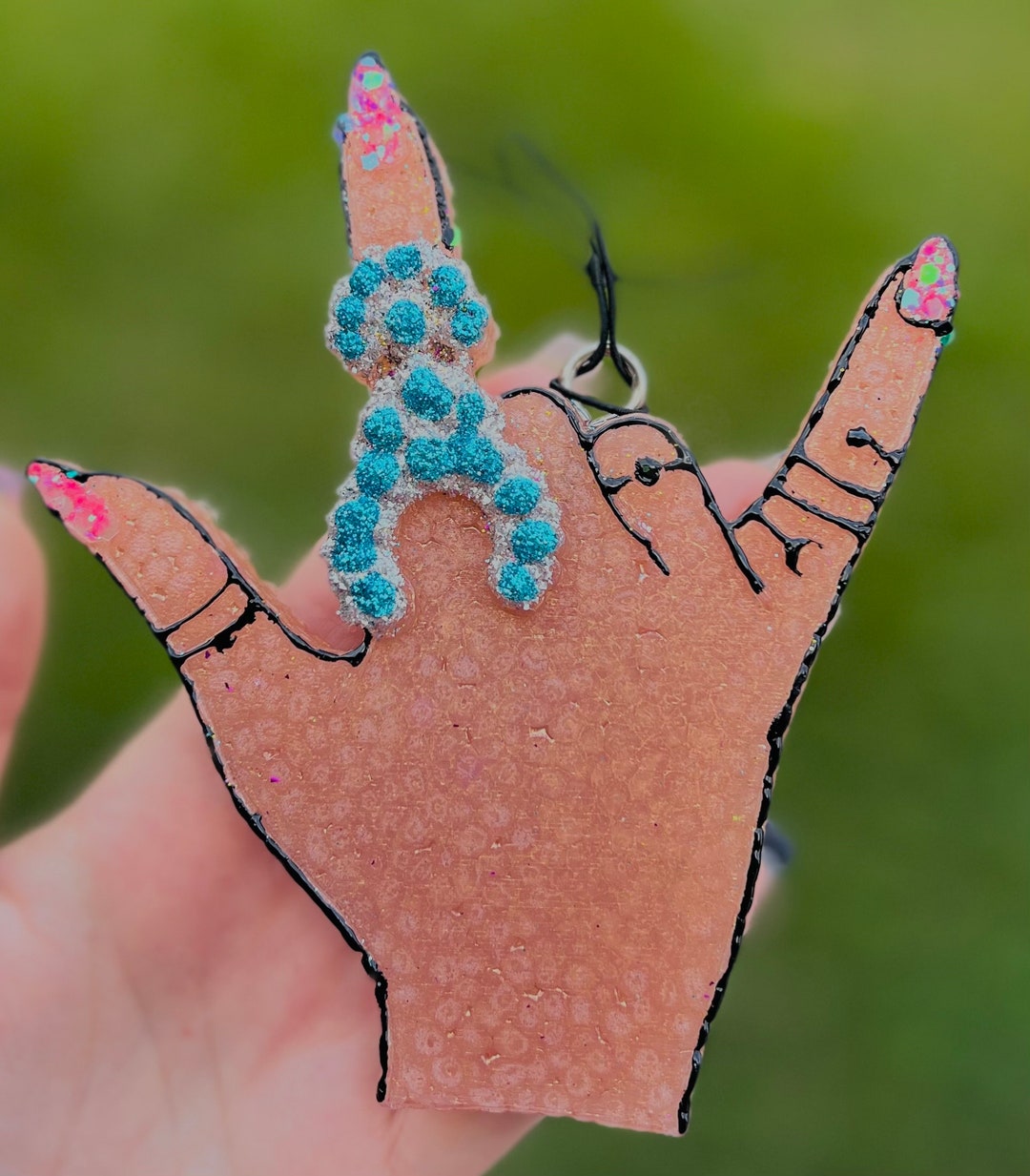 ASL Car Freshie | Western | Love | Tourquois | Rings - Etsy