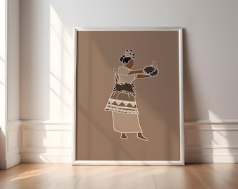 Fijian Girl - Island Girl Series, Melanesian Pacific Islands Print