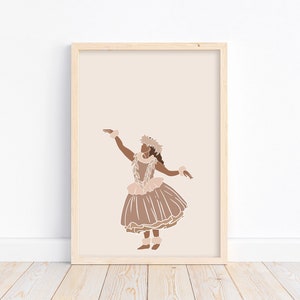 Hawaiian Girl| Island Girl Series| Polynesian |Pacific Islands Print |Beige Neutrals