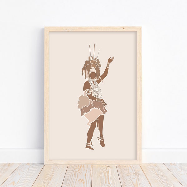 Samoan Girl 3|Island Girl Series| Polynesian| Pacific Islands Print| Beige/Neutrals