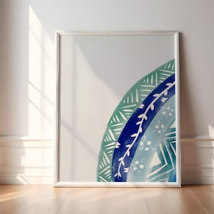 Patrón de isla azul arcoíris / Arte polinesio de las islas del Pacífico de Fun College / Arte moderno polinesio, melanesio y micronesio de Cultural College /