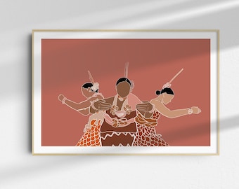 Tongan Tauolunga Dance Print: Polynesian Pacific Art (Digital Download)