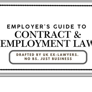 Employment Contract & UK Law Compliance Pack for Employers Editable HR Templates Staff Agreement including Zero Hours and Checklist
