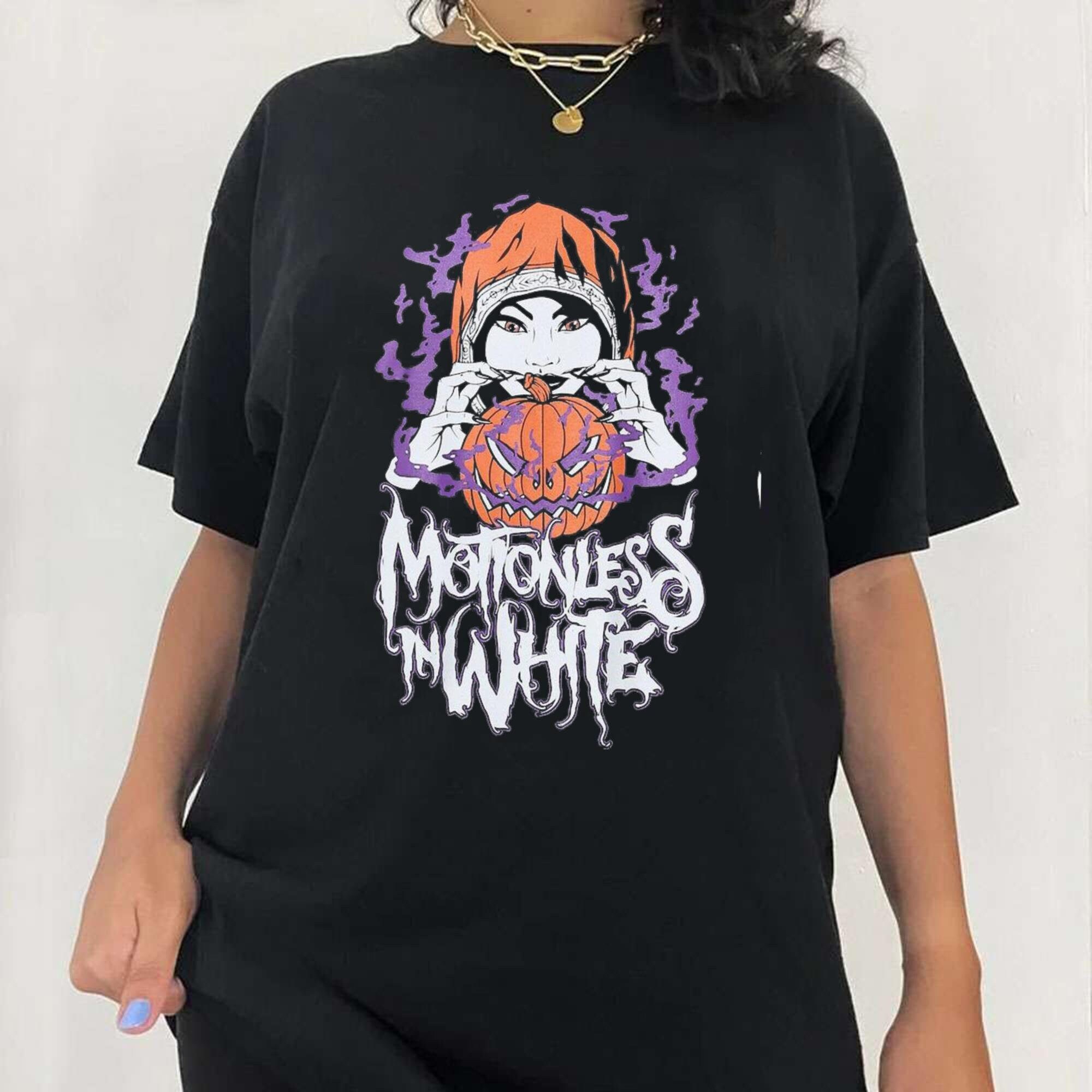 Discover 2023 Motionless In White Scoring The End Of The World Uk Europe Tour T-Shirt, Motionless In White T-Shirt