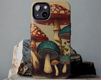 Cottagecore Mushroom Phone Case: Vintage Fungi Design