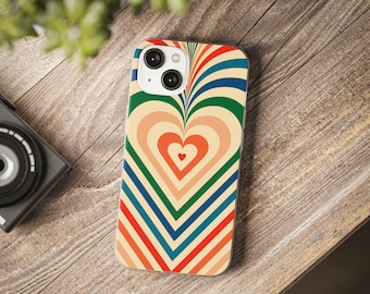 Retro Heart Pattern Phone Case: Flexible TPU, Slim Fit
