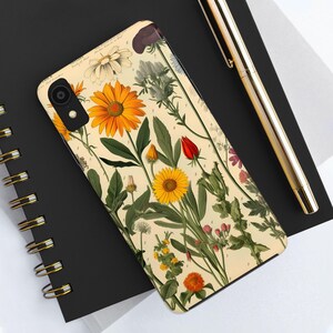 Wildflower phone case nature lover floral design protective iPhone & Samsung cover floral design, protective phone cover nature gift