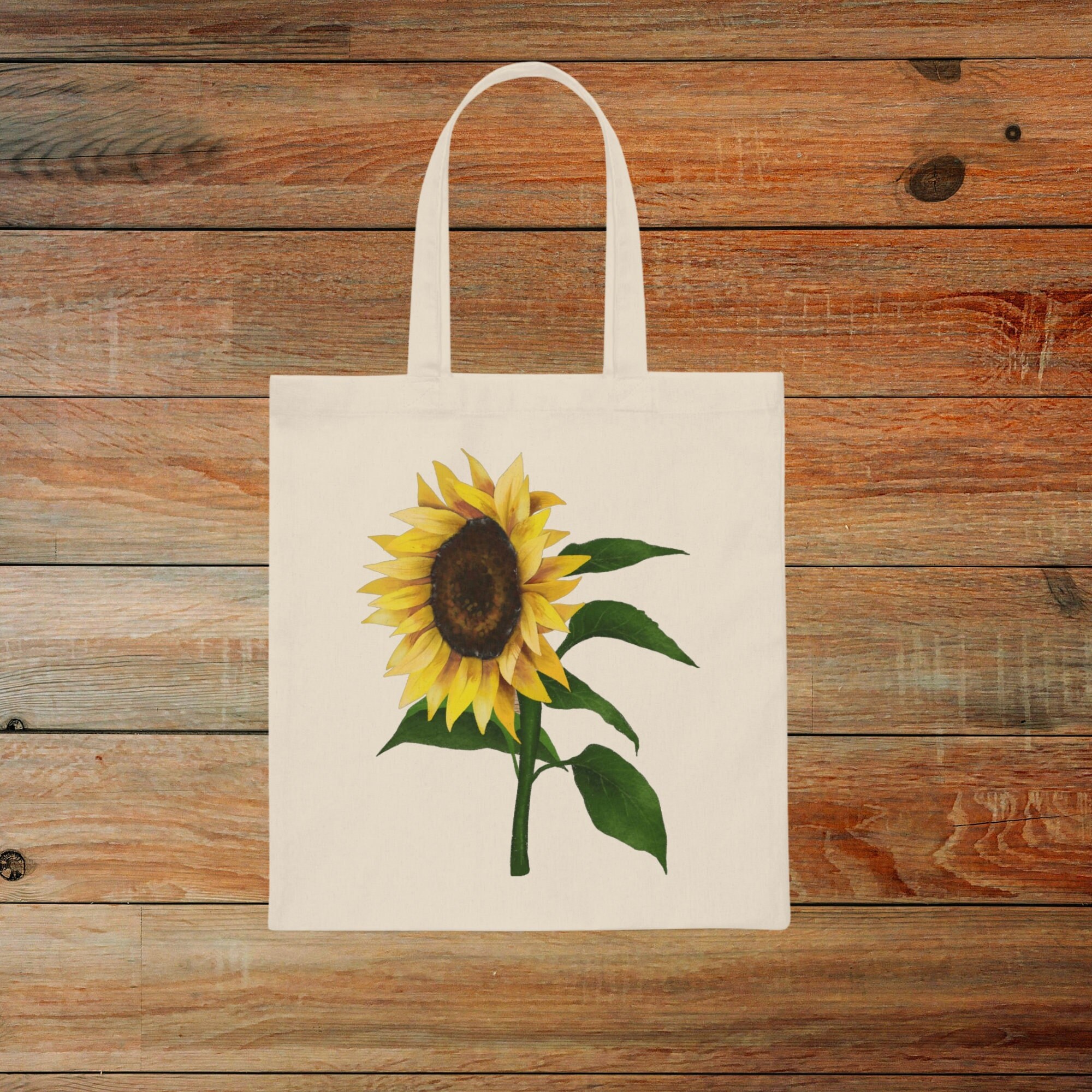 Sunflower on Wood Beach Tote with Rope Handles, Tote Bag, Beach Bag,  Reusable Grocery Tote, Farmers Market Bag