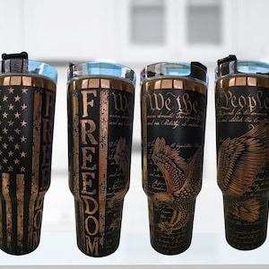 Freedom 40oz Laser Engraved Tumbler