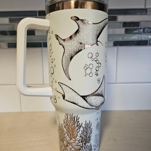 Just Rays 40oz laser engraved tumbler