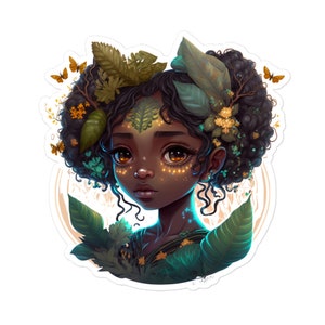 Stickers Magical Black Nature Pixie Bubble-vrij
