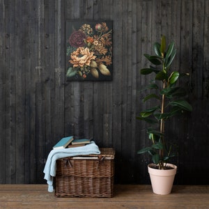 Vintage Floral Bouquet Thin canvas | Witchy Decor