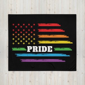 Pride Flag Throw Blanket