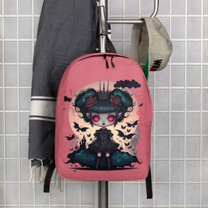 Dark Gothic Vampire Queen Chibi  Minimalist Backpack