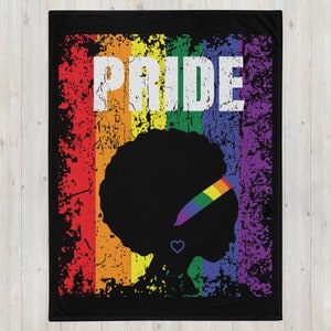 Black Pride Woman Throw Blanket