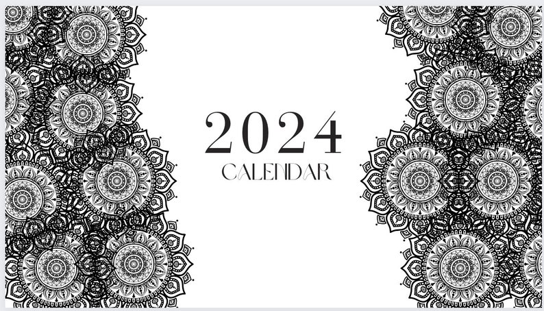 IMPRIMIBLE Calendario Mandala 2024 - Etsy México