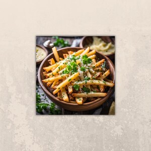 Garlic Parmesan Fries Gourmet Fries Flavored Fries Savory Snacks Homemade Fries Comfort Food Appetizer Ideas Crispy Fries Easy Appetizers