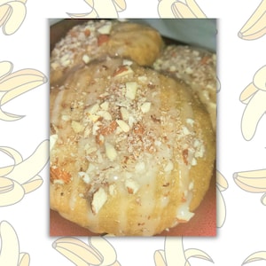 Banana Cookies Homemade Cookies Banana Recipe Baked Goods Sweet Treats Cookie Lover Gourmet Cookies Yummy Snacks Cookie Gift
