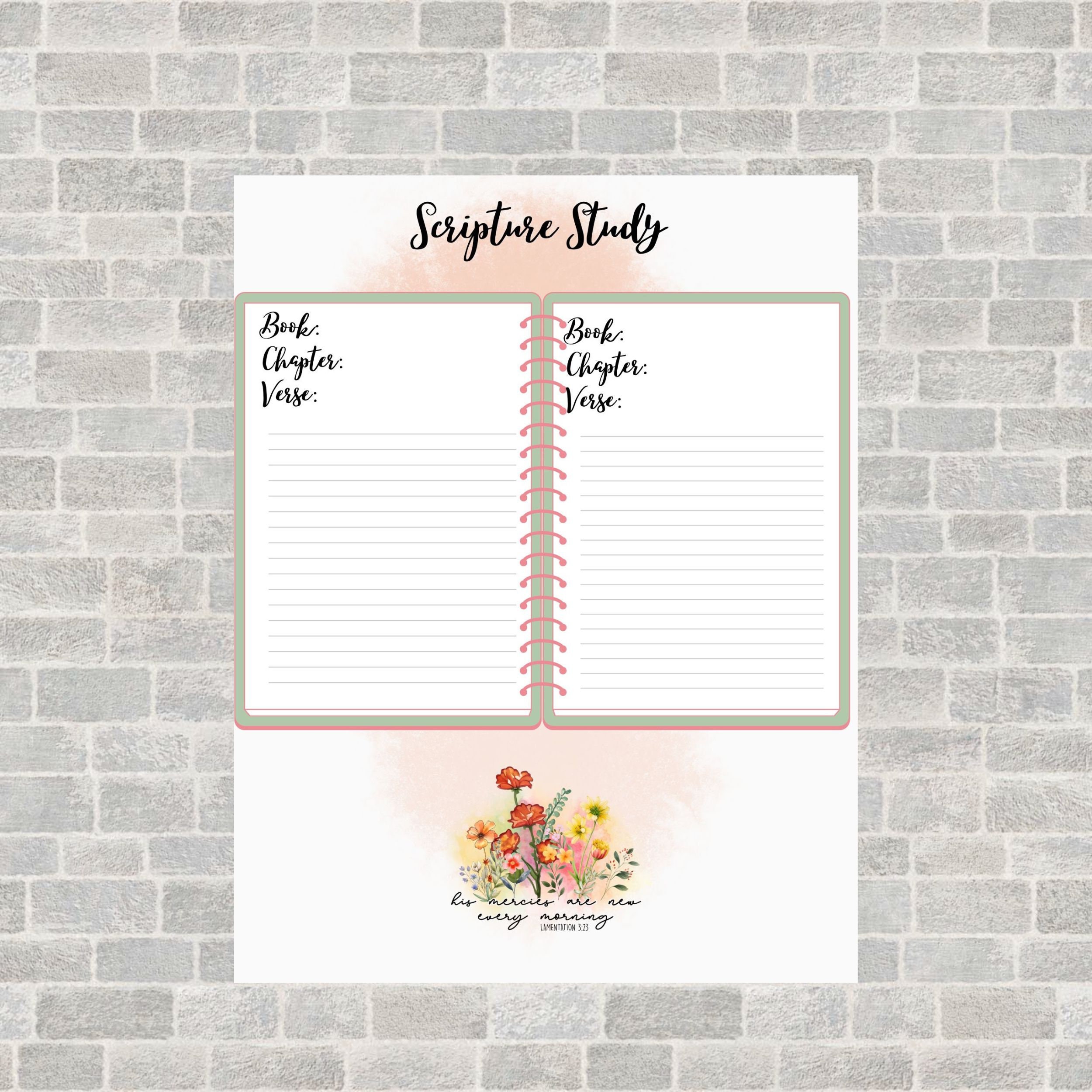My Daily Bible Study and Prayer Journal With Scripture Reading - Etsy