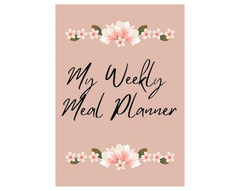 Weekly Meal Planner, Grocery List, Family Meal Prep (Digital Download)