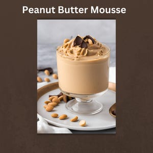 Recept voor pindakaasmousse | Romig dessert zonder bakken (digitale download)
