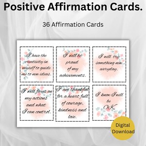 Tarjetas de Afirmaciones Positivas Ánimo Cuidado Personal Frases Motivacionales Tarjetas de Ánimo Tarjeta Motivacional Bienestar Mental Crecimiento Personal