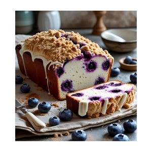 Pane ai mirtilli e panna, pane veloce alla frutta, pane dolce fatto in casa, brunch, dessert ai mirtilli, piccola produzione, panetteria di campagna