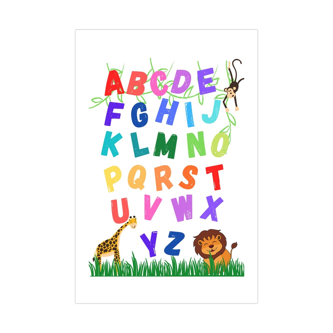 Alphabet Poster Etsy