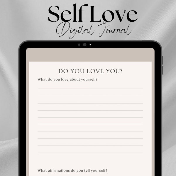 Self Love Digital Therapy Journal, Digital Journal for iPad | Mental Health | Daily Journal| Healing | Printable | Goodnotes and Notability