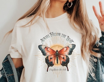 Moth Shirt, Butterfly, Pastel Goth Shirt, Fairy Grunge Clothing, Insect Tshirt, Cottage Core, Goblincore, Dark Academia Shirt, Bug Shirt