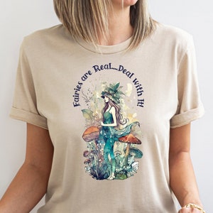 Fairy Tshirt, Mushroom Shirt, Fairycore Clothing, Goblincore Shirt, Cottagecore T-shirt, Cottage Core Gift