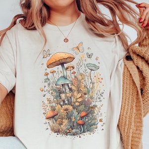 Mushroom Shirt, Goblincore Shirt, Cottagecore T-shirt, Cottage Core Gift