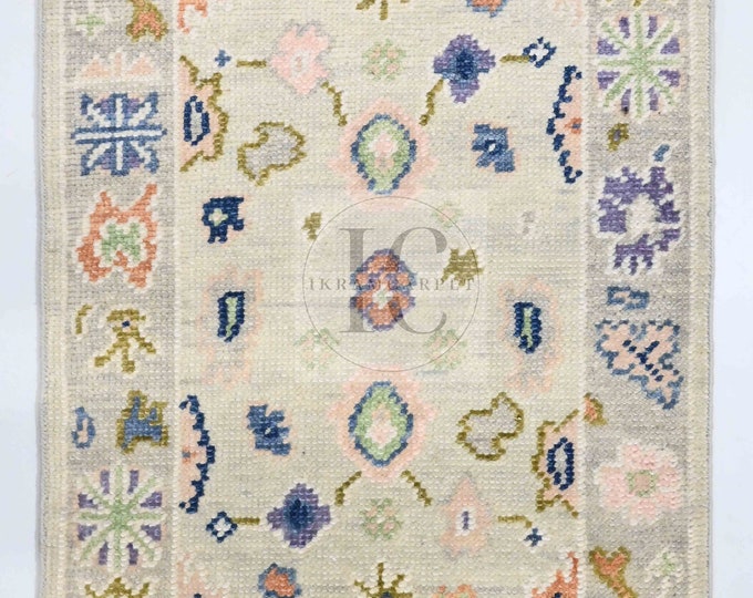 Oushak Rug Hand Knotted 8x10, 9x12, 10x14, Wool Traditional And Vintage Antique Oushak Wool Area Rug For Living Room Rug