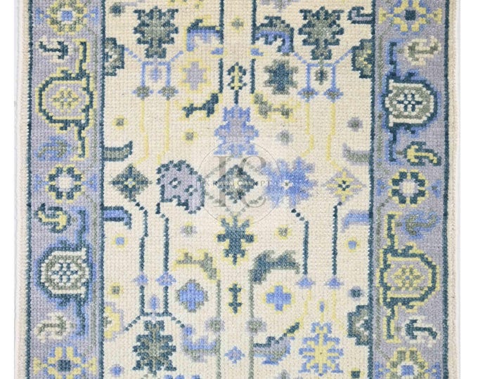 Oushak Rug Hand Knotted 8x10, 9x12, 10x14, Wool Traditional And Vintage Antique Oushak Wool Area Rug For Living Room Rug