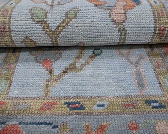 Oushak Rug Hand Knotted 8x10, 9x12, 10x14, Wool Traditional And Vintage Antique Oushak Wool Area Rug For Living Room Rug
