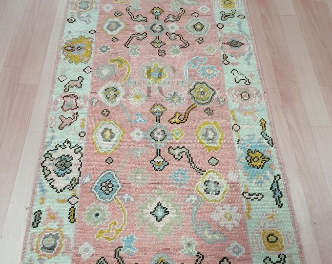 Oushak Rug Hand Knotted 8x10, 9x12, 10x14, Wool Traditional And Vintage Antique Oushak Wool Area Rug For Living Room Rug