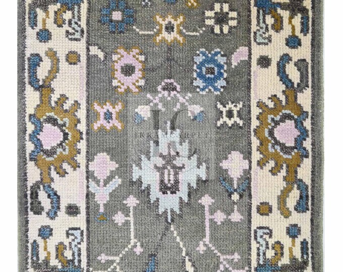 Oushak Rug Hand Knotted 8x10, 9x12, 10x14, Wool Traditional And Vintage Antique Oushak Wool Area Rug For Living Room Rug
