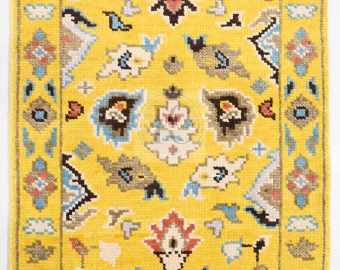 Oushak Rug Hand Knotted 8x10, 9x12, 10x14, Wool Traditional And Vintage Antique Oushak Wool Area Rug For Living Room Rug