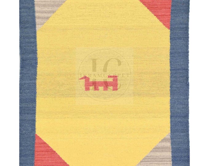 Swedish Marianne Richter Inspired kilim rug