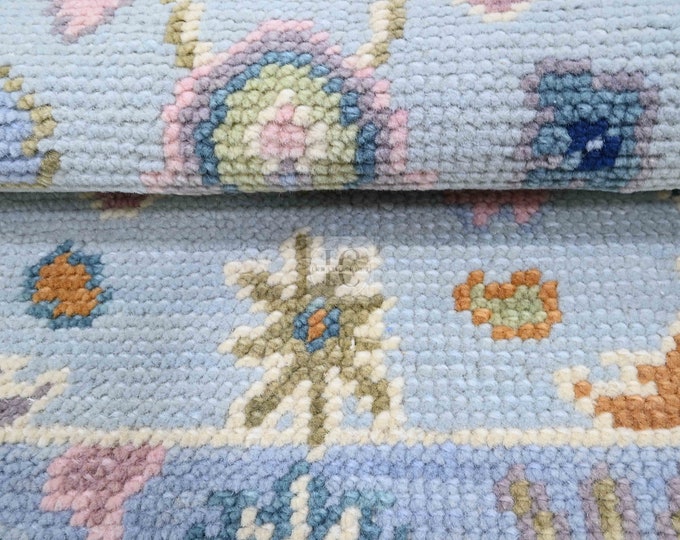 Oushak Rug Hand Knotted 8x10, 9x12, 10x14, Wool Traditional And Vintage Antique Oushak Wool Area Rug For Living Room Rug