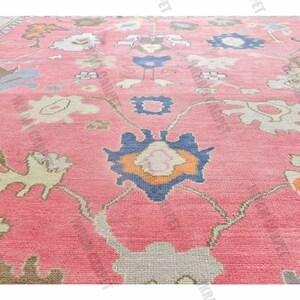Oushak Rug Hand Knotted 8x10, 9x12, 10x14, Wool Traditional Blue and ...