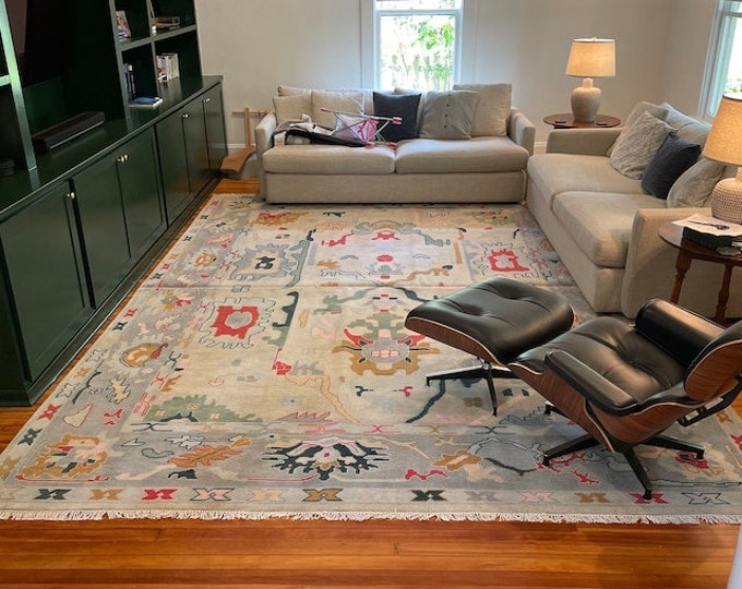 Oushak Rug Modern Oushak Rug For Living Room Hall Room Office.