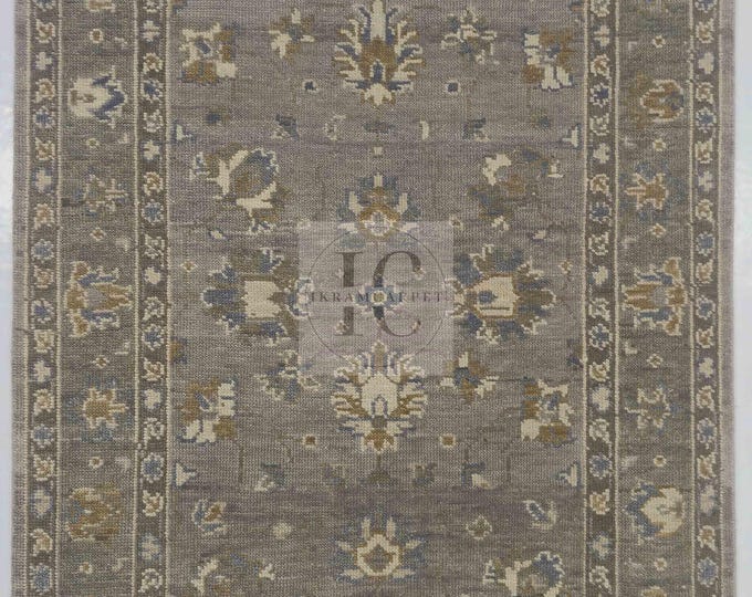 Oushak Rug Hand Knotted 8x10, 9x12, 10x14, Wool Traditional And Vintage Antique Oushak Wool Area Rug For Living Room Rug