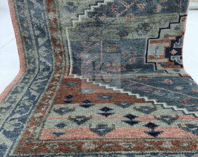 Oushak Rug Hand Knotted 8x10, 9x12, 10x14, Wool Traditional And Vintage Antique Oushak Wool Area Rug For Living Room Rug